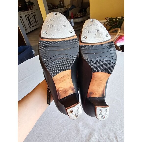 Black Mary Jane Heels With Ankle Strap & Low Heel For Women - Picture 12 of 16